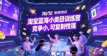淘宝蓝海小类目训练营， 竞争小，可复制性强|思创源码网