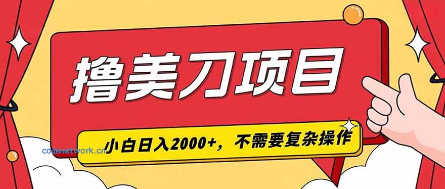 撸美刀，单日收入2000+，小白可做|思创源码网
