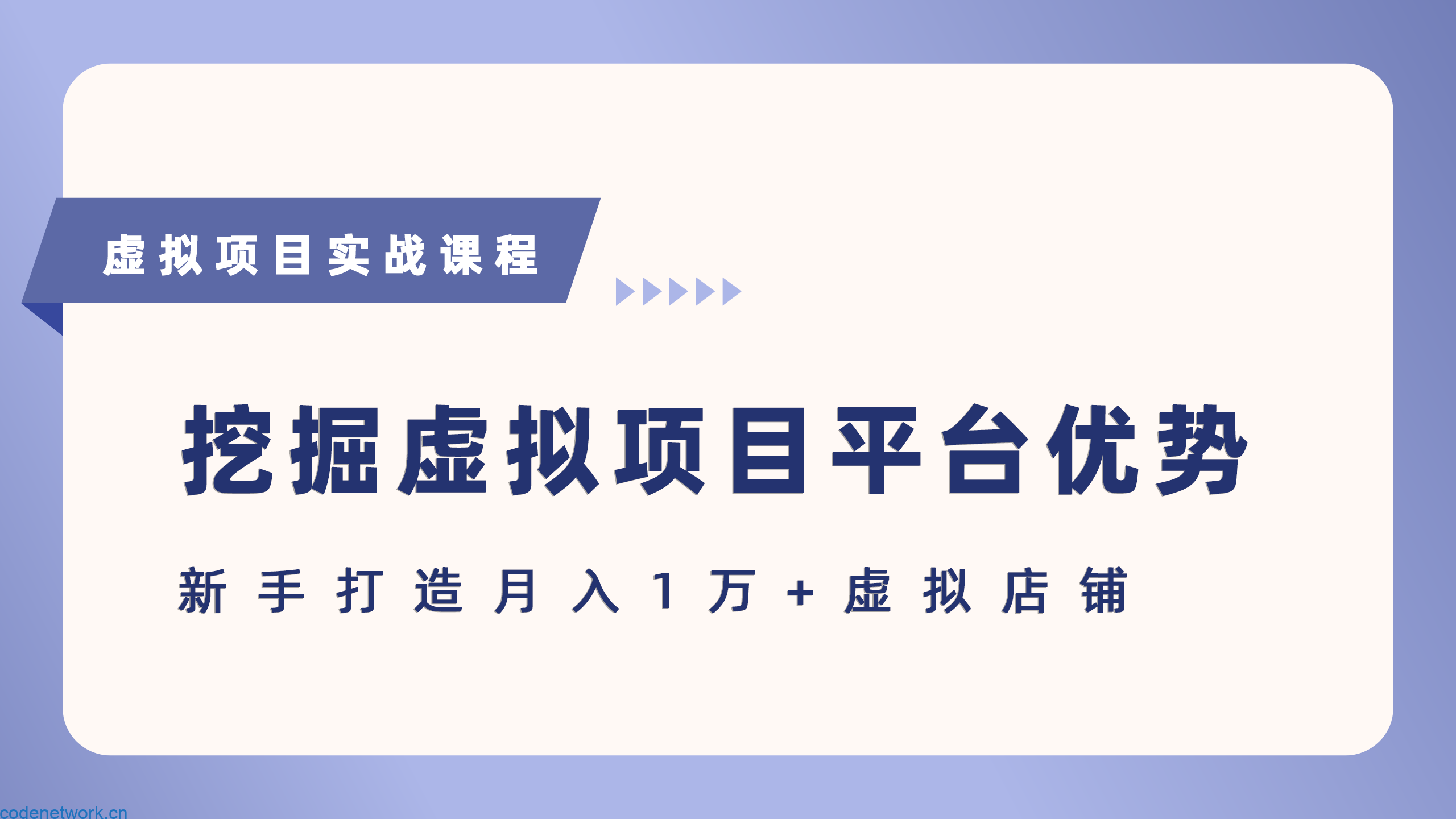 抓住虚拟项目各平台优势，新手轻松月入5万+（给出具体建议）|思创源码网