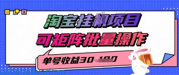 淘宝挂G项目，单号30，可矩阵批量操作|思创源码网