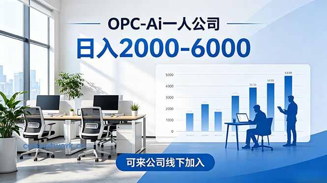2026创业新风口—OPC一人公司模式震撼首发！日收益2000-6000+，项目绿色长久，安全稳健，合…|思创源码网