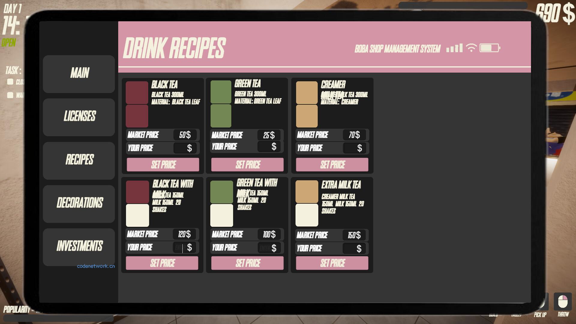 奶茶店模拟器/Boba Tea Shop Simulator 奶茶店模拟器/Boba Tea Shop Simulator