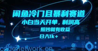 闲鱼冷门且暴利赛道，小白当天开单，利润高，照抄就有收益，日入1k+【揭秘】|思创源码网