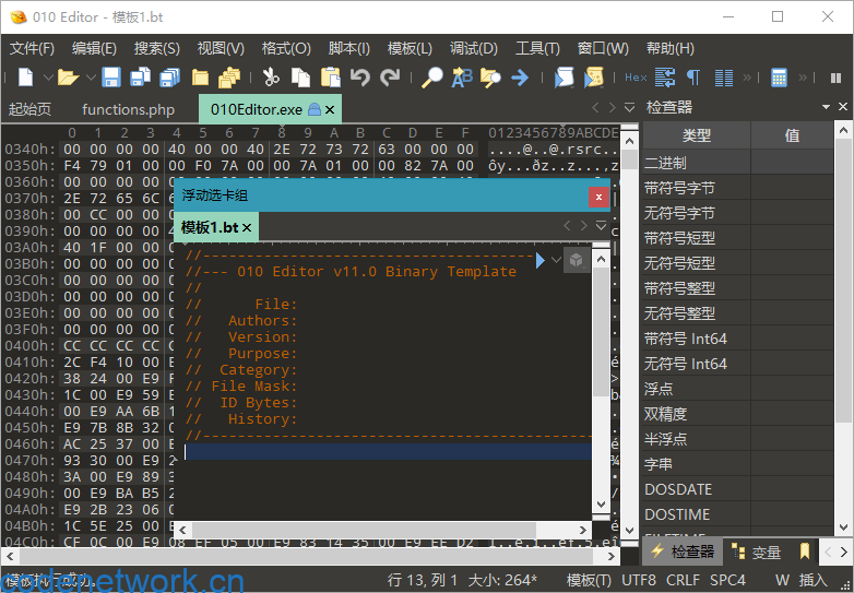 十六进制编辑器010 Editor v16.02汉化绿色版|思创源码网