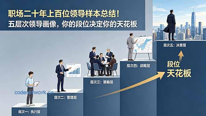 付费文章：职场二十年上百位领导样本总结！五层次领导画像，你的段位决定你的天花板|思创源码网