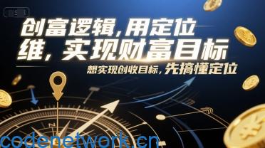 创富逻辑，用定位思维实现财富目标，想实现创收目标，先搞懂定位|思创源码网