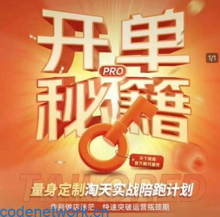 淘宝开单秘籍PRO，量身定制淘天实战陪跑计划，告别做店迷茫、快速突破运营瓶颈期（更新6月）|思创源码网