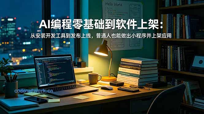 AI编程零基础到软件上架：从安装开发工具到发布上线，普通人也能做出小程序并上架应用商店|思创源码网