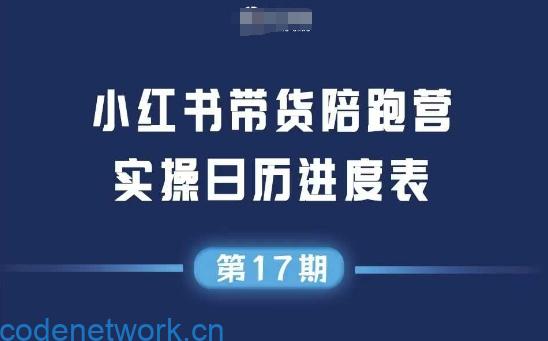 小红书第17期带货陪跑营，不囤货，无不直播，无不投流，通过选品+笔记内容+测品+笔记铺量+矩阵运营打爆款|思创源码网