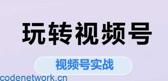 玩转视频号，视频号实战系列课|思创源码网