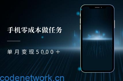 零成本做任务，任务简单，数量也比较多，单月变现5k+|思创源码网