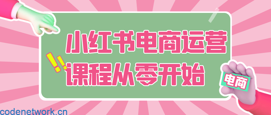 小红书电商运营课程从零开始|思创源码网