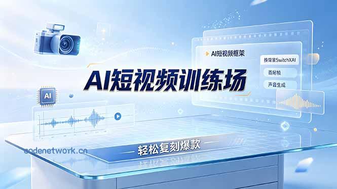 老陈AI短视频训练场：AI短视频框架+换背景SwitchXAI+首尾帧+声音生成，轻松复刻爆款|思创源码网
