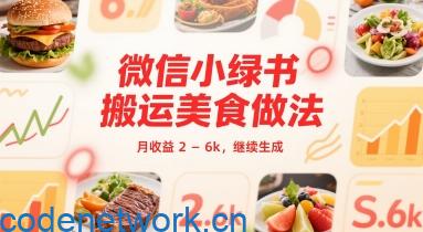 微信小绿书搬运美食做法 月收益 2-6k|思创源码网