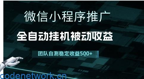 小程序推广项目最新3.0，上手简单，长期稳定，独家引流方法，让你真正实现睡后收入【揭秘】|思创源码网
