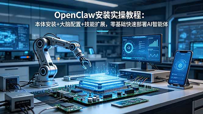 OpenClaw安装实操教程：本体安装+大脑配置+技能扩展，零基础快速部署AI智能体|思创源码网