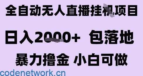 最新全自动抖音无人直播挂G项目，日入2k+ 包落地暴力撸金，小白可做【揭秘】|思创源码网