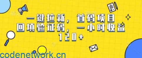 一键拉新，首码项目，回填验证码，一小时收益1张|思创源码网