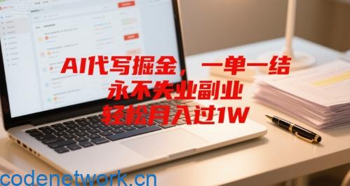 AI代写掘金，一单一结，永不失业副业，轻松月入过1W|思创源码网