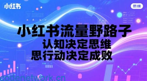 小红书流量野路子，认知决定思维，思维决定行动，行动决定成败|思创源码网
