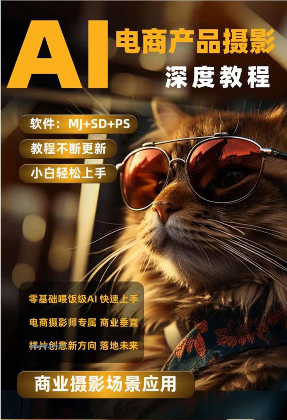 AI电商人像摄影实战课·SD多端部署｜MJ完整教学｜家电护肤家具商品图人像写真全案例|思创源码网