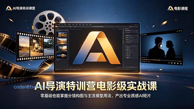 AI导演特训营电影级实战课，零基础也能掌握分镜构图与主流模型用法，产出专业质感AI短片|思创源码网