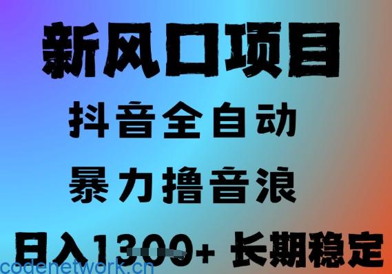 最新风口抖音无人直播撸音浪，全自动运行，小白可玩，长期稳定，日入1.3k，可批量收益翻倍【揭秘】|思创源码网