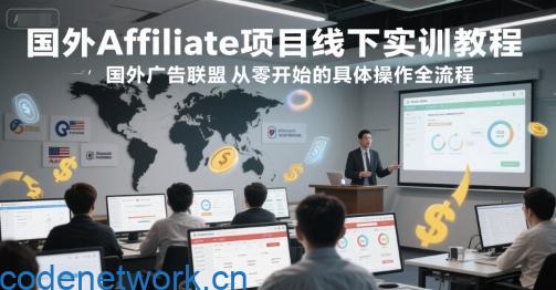 国外Affiliate项目线下实训教程，国外广告联盟从零开始的具体操作全流程|思创源码网
