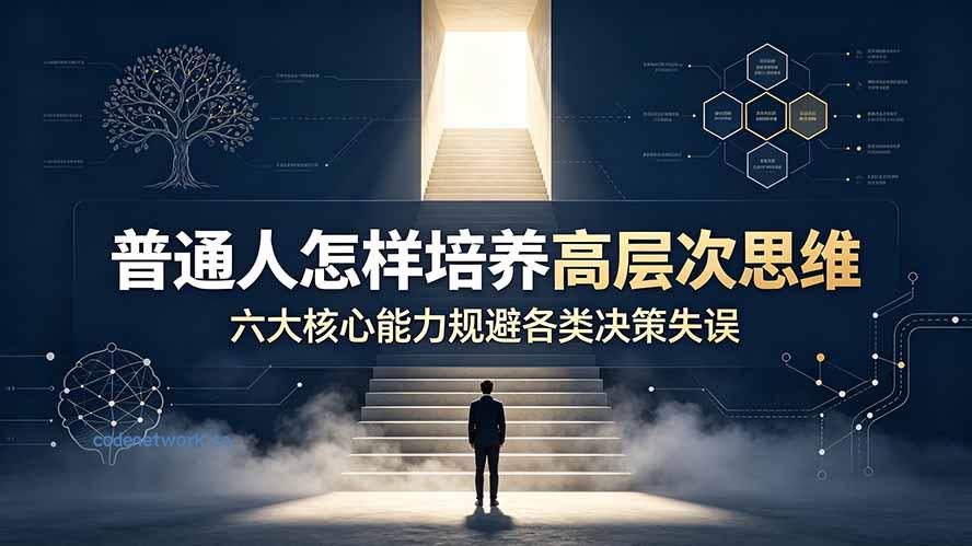 付费文章：普通人怎样培养高层次思维，六大核心能力规避各类决策失误|思创源码网