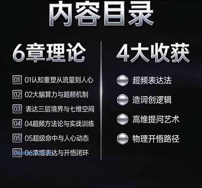 马大个高维表达全套实战课，跳出普通口才教学，大脑超频训练打造原创思想IP体系|思创源码网