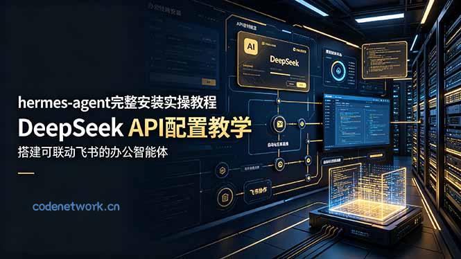 hermes-agent完整安装实操教程，DeepSeek API配置教学，搭建可联动飞书的办公智能体|思创源码网