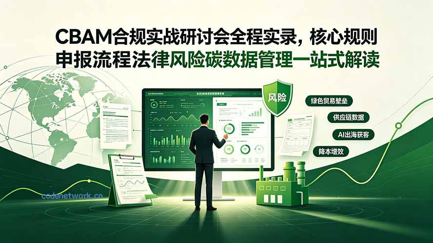 CBAM合规实战研讨会全程实录，核心规则申报流程法律风险碳数据管理一站式解读|思创源码网
