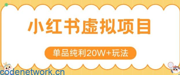小红书卖虚拟产品，单品纯利20W+玩法分享，4节系列课程|思创源码网