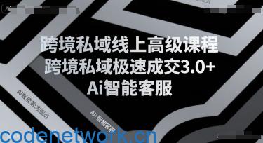 跨境私域线上高级课程，跨境私域极速成交3.0+Ai智能客服|思创源码网