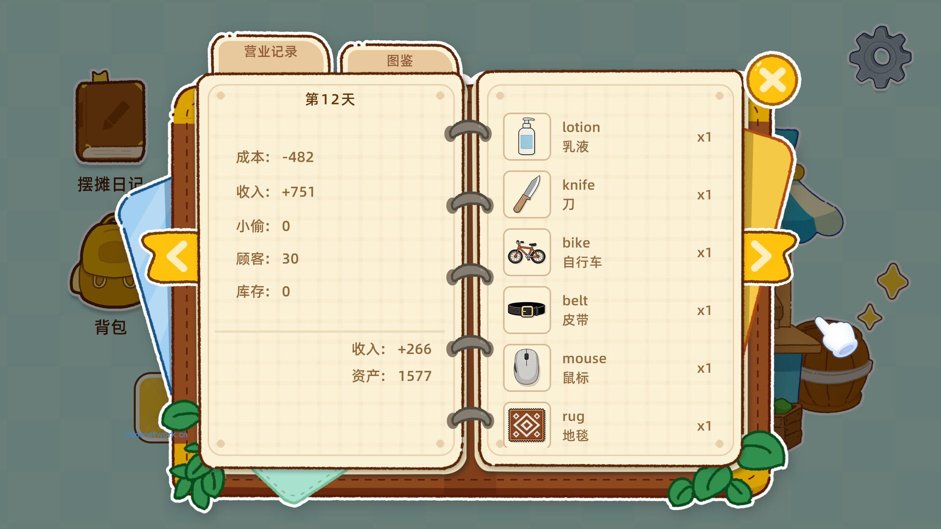 一起来摆摊：英语单词游戏/Stall Tycoon: A Cozy English Word Game