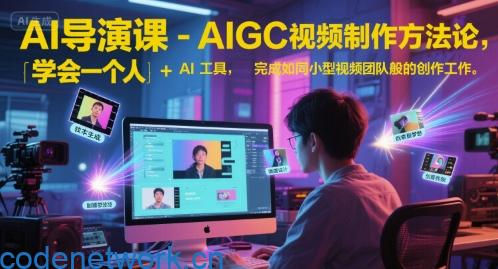 AI导演课-AIGC视频制作方法论，学会一个人+AI工具，完成如同小型视频团队般的创作工作，实现导演梦|思创源码网