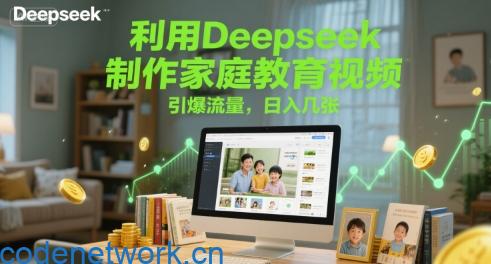 利用Deepseek制作家庭教育视频，引爆流量，日入几张|思创源码网