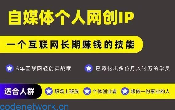 网创类公众号项目，自媒体个人网创IP，强IP强变现，操作一辈子|思创源码网